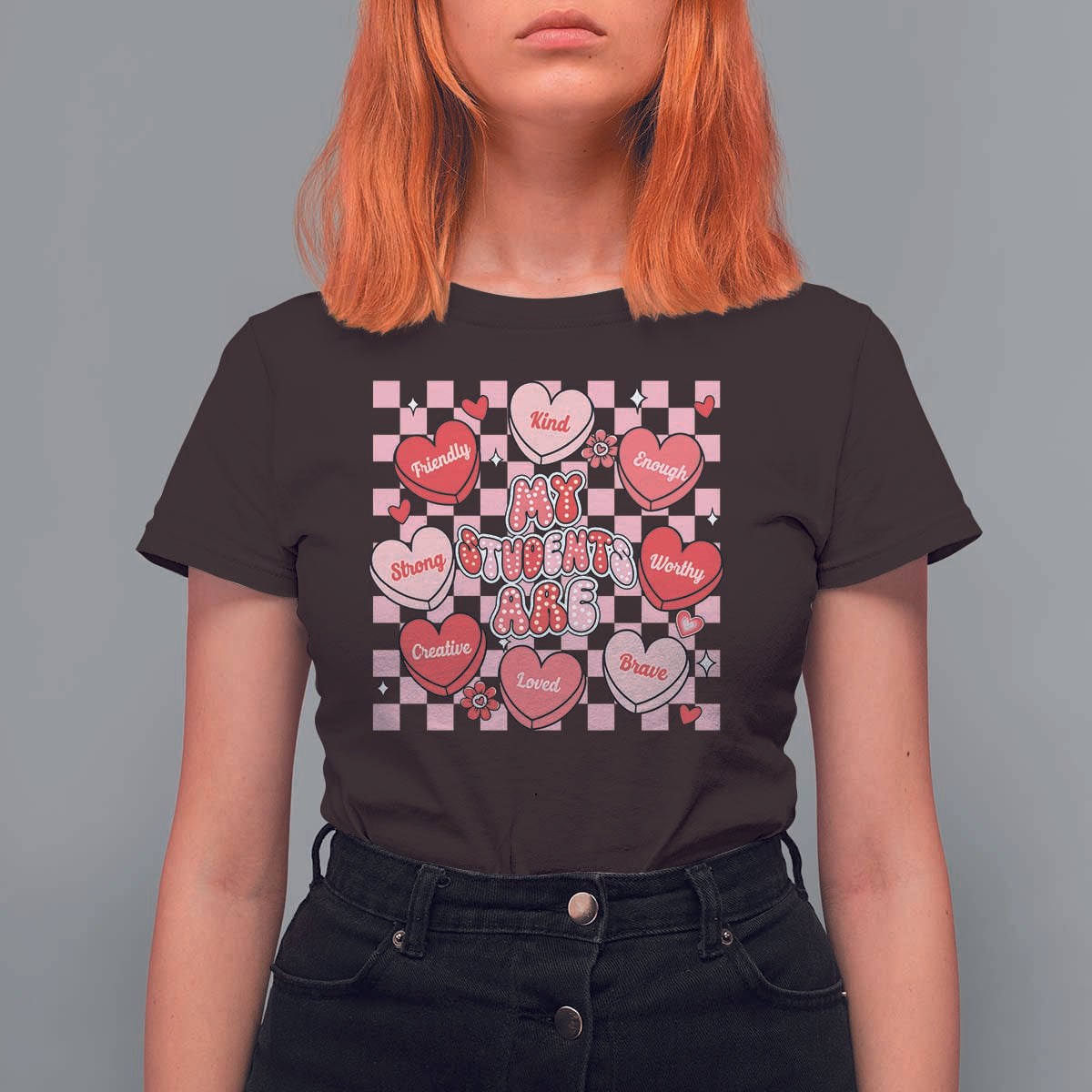 Valentine Teacher T Shirt For Women My Students Are My Valentines Hearts