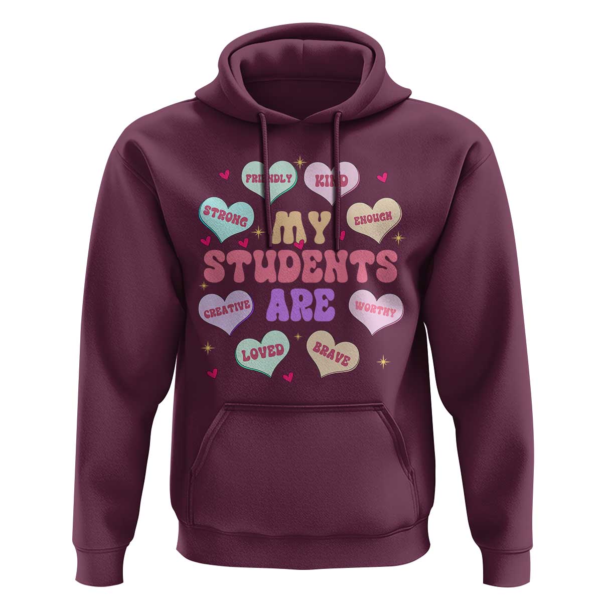 Cute Valentine Teacher Hoodie My Students Are My Valentines Hearts