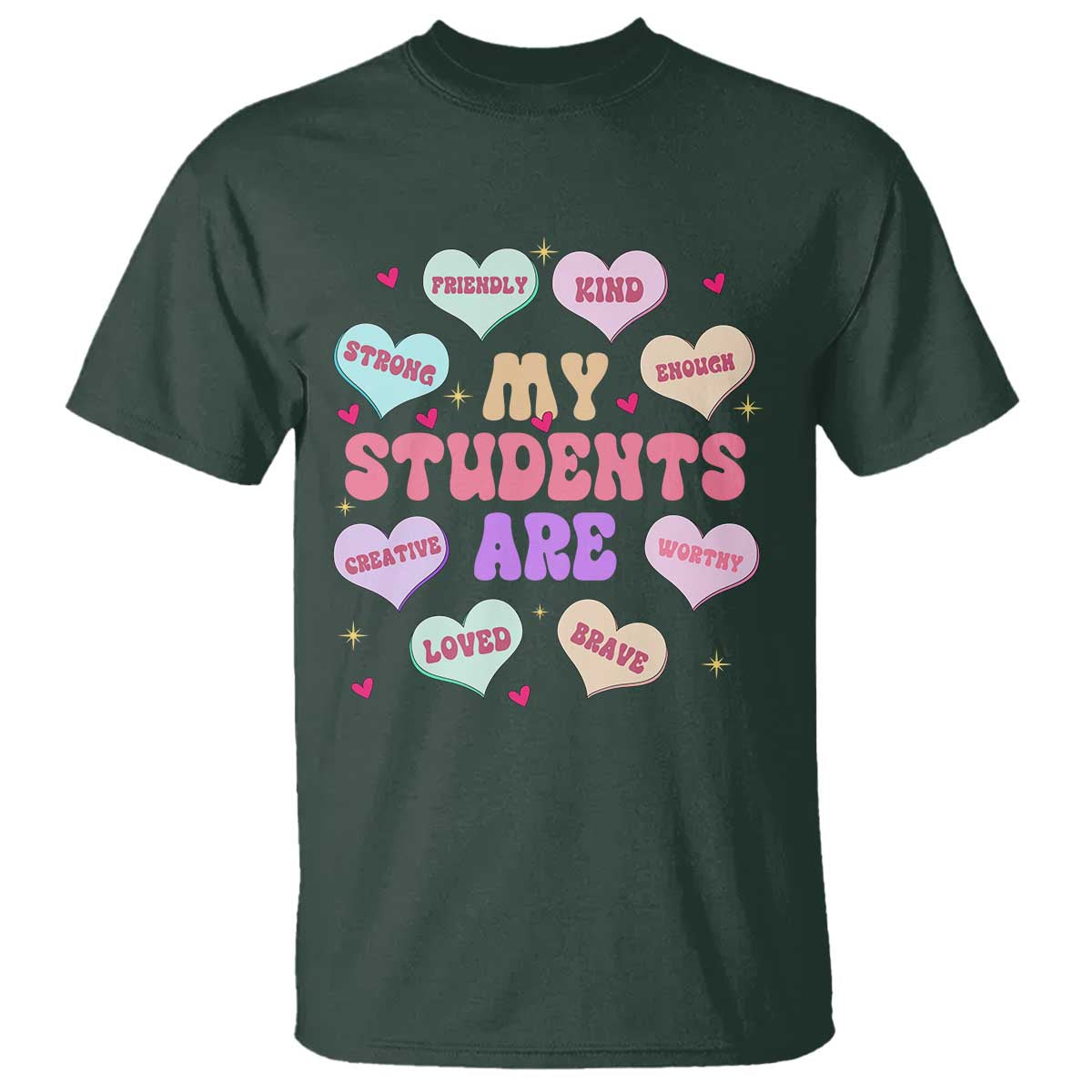 Cute Valentine Teacher T Shirt My Students Are My Valentines Hearts