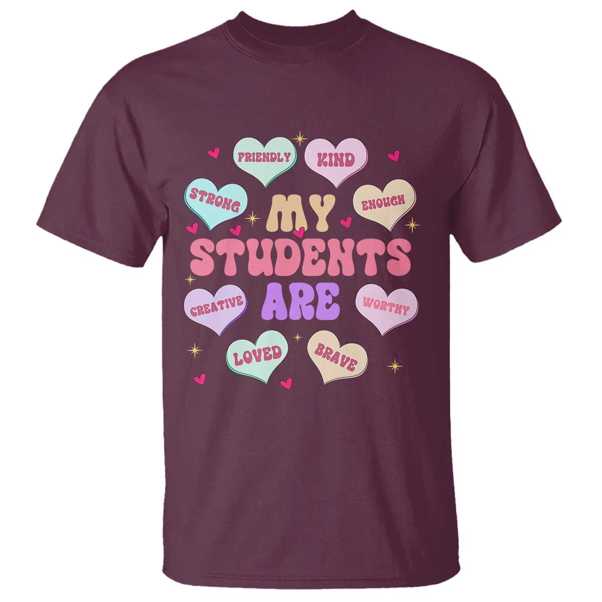 Cute Valentine Teacher T Shirt My Students Are My Valentines Hearts