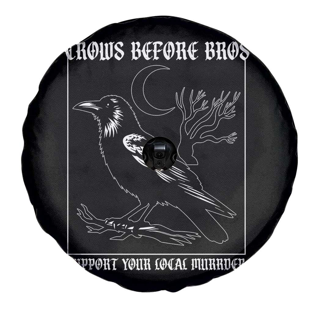 Crows Before Bros Support Your Local Murder Spare Tire Cover Funny Crow Lovers - Wonder Print Shop