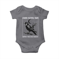 Crows Before Bros Support Your Local Murder Baby Onesie Funny Crow Lovers - Wonder Print Shop