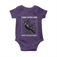 Crows Before Bros Support Your Local Murder Baby Onesie Funny Crow Lovers - Wonder Print Shop