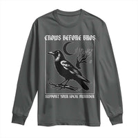 Crows Before Bros Support Your Local Murder Long Sleeve Shirt Funny Crow Lovers - Wonder Print Shop