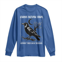 Crows Before Bros Support Your Local Murder Long Sleeve Shirt Funny Crow Lovers - Wonder Print Shop