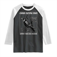Crows Before Bros Support Your Local Murder Raglan Shirt Funny Crow Lovers - Wonder Print Shop