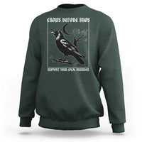 Crows Before Bros Support Your Local Murder Sweatshirt Funny Crow Lovers - Wonder Print Shop