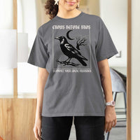 Crows Before Bros Support Your Local Murder T Shirt For Women Funny Crow Lovers - Wonder Print Shop