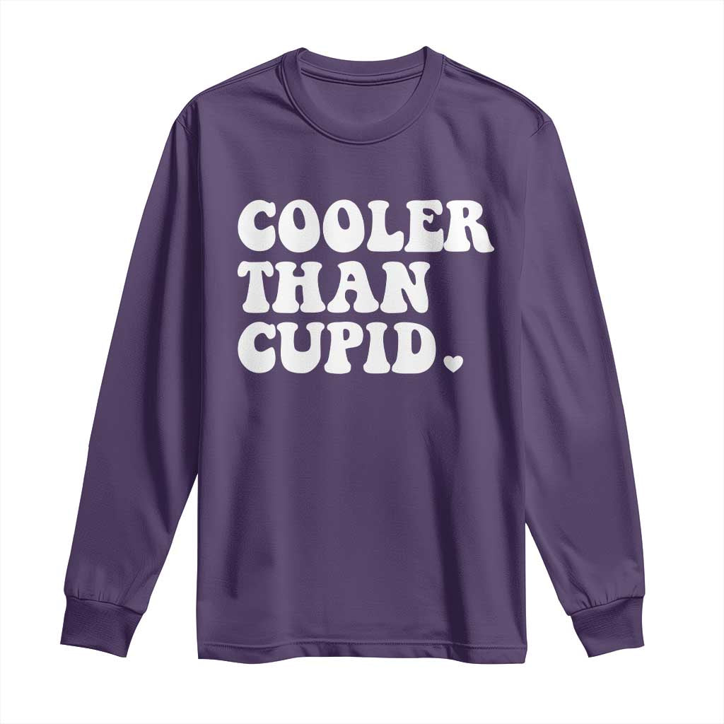 Toddler Boy Valentine Long Sleeve Shirt Cooler Than Cupid Funny Kids Valentine Day