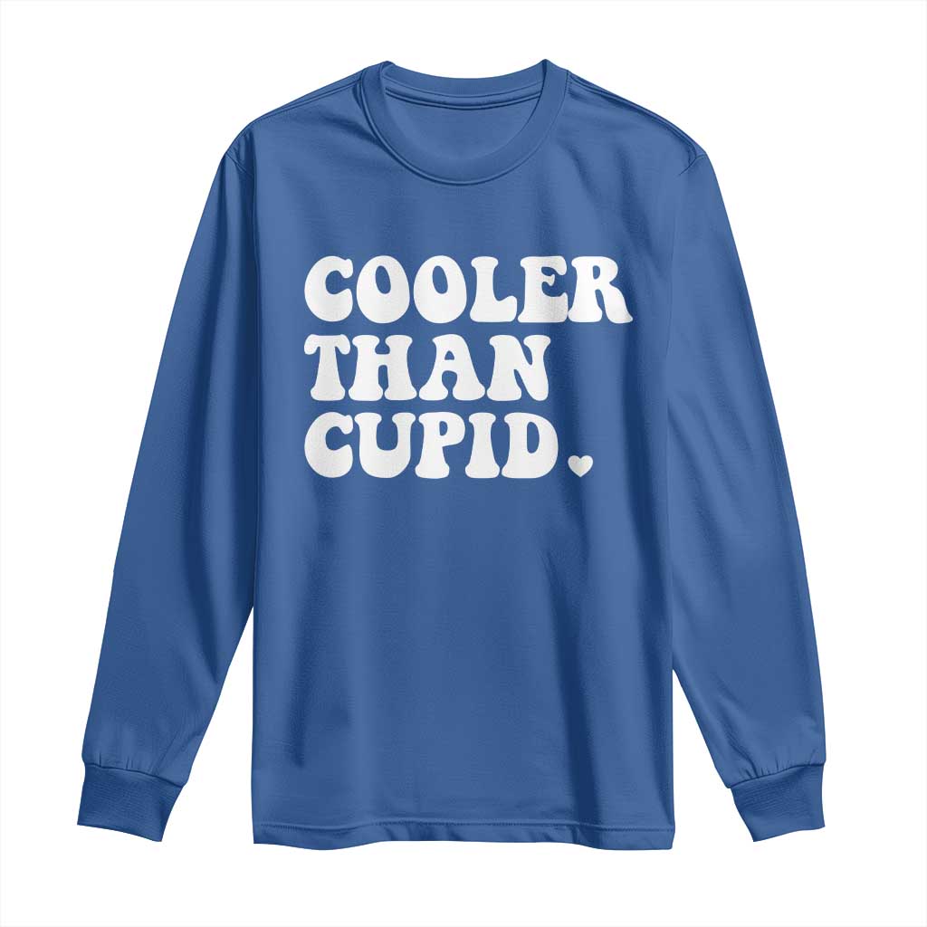 Toddler Boy Valentine Long Sleeve Shirt Cooler Than Cupid Funny Kids Valentine Day