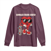 Funny Heart Valentine Day Long Sleeve Shirt Cooler Than Cupid Skateboard Kids Toddler Boy Valentine