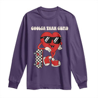 Funny Heart Valentine Day Long Sleeve Shirt Cooler Than Cupid Skateboard Kids Toddler Boy Valentine