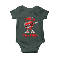 Dabbing Heart Valentine Day Baby Onesie Cooler Than Cupid Funny Kids Boys