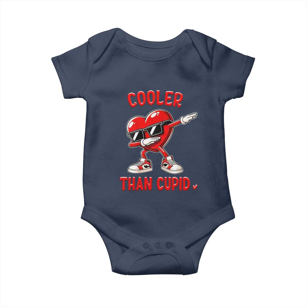 Dabbing Heart Valentine Day Baby Onesie Cooler Than Cupid Funny Kids Boys