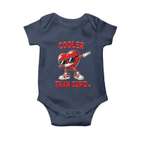 Dabbing Heart Valentine Day Baby Onesie Cooler Than Cupid Funny Kids Boys