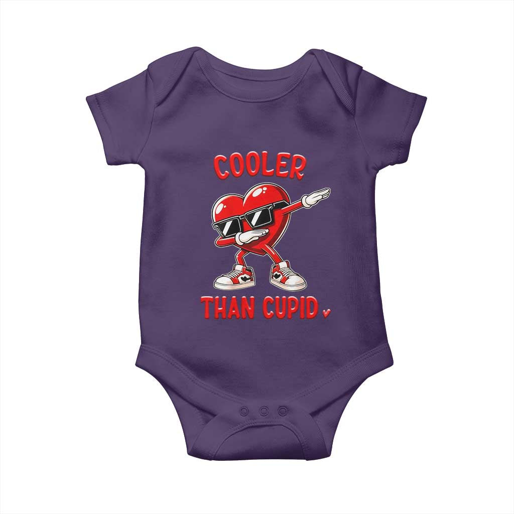 Dabbing Heart Valentine Day Baby Onesie Cooler Than Cupid Funny Kids Boys