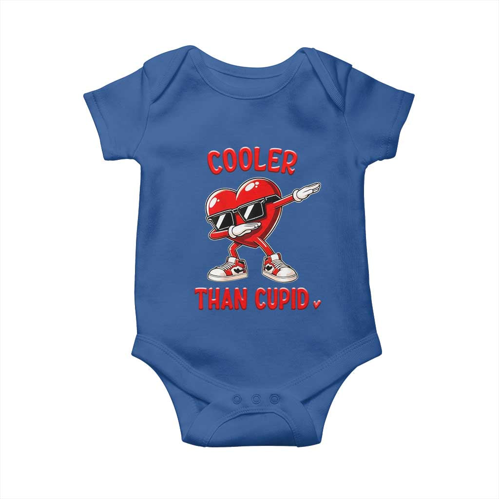 Dabbing Heart Valentine Day Baby Onesie Cooler Than Cupid Funny Kids Boys