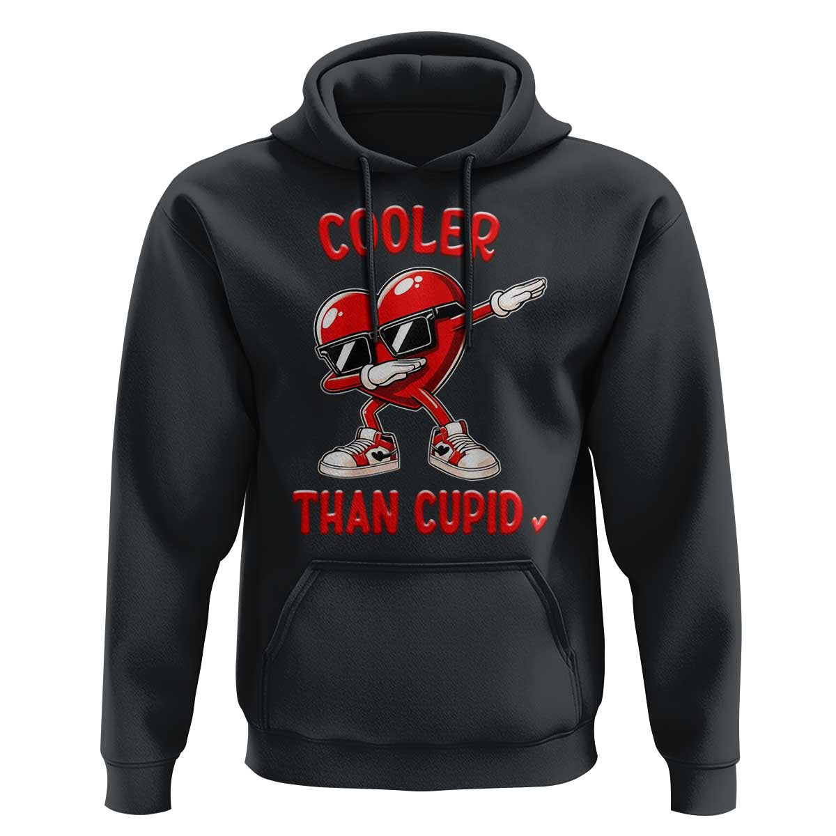 Dabbing Heart Valentine Day Hoodie Cooler Than Cupid Funny Kids Boys