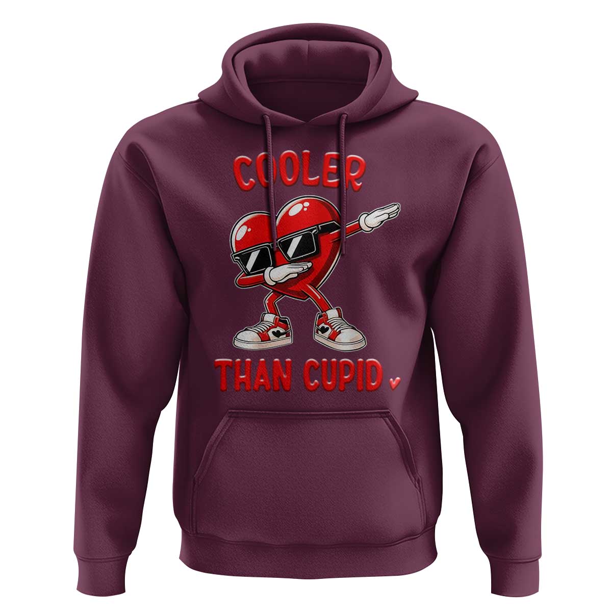 Dabbing Heart Valentine Day Hoodie Cooler Than Cupid Funny Kids Boys