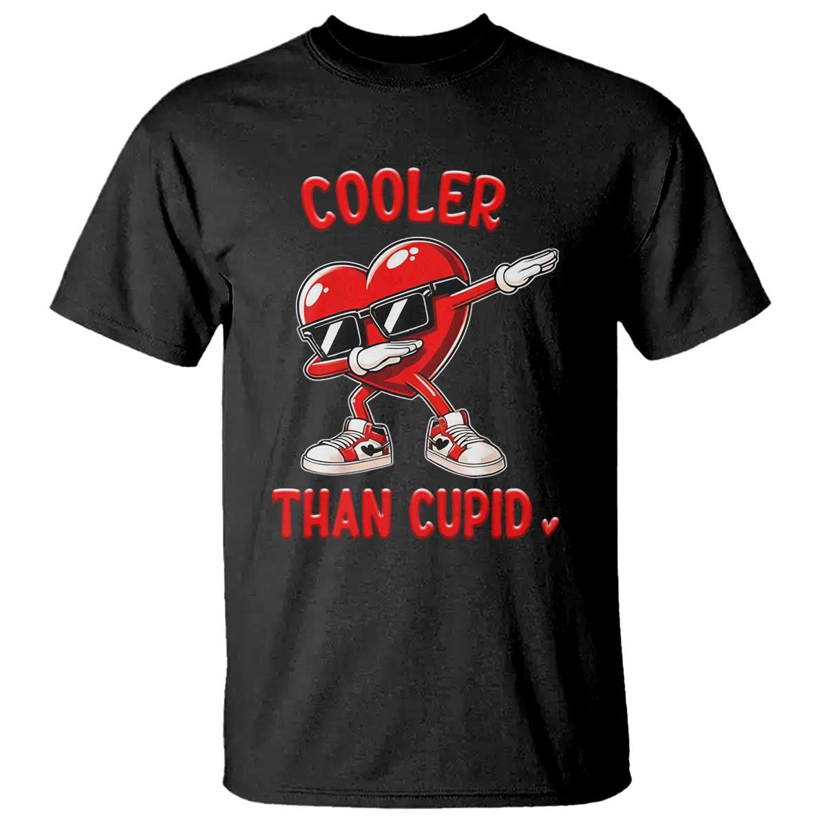 Dabbing Heart Valentine Day T Shirt Cooler Than Cupid Funny Kids Boys