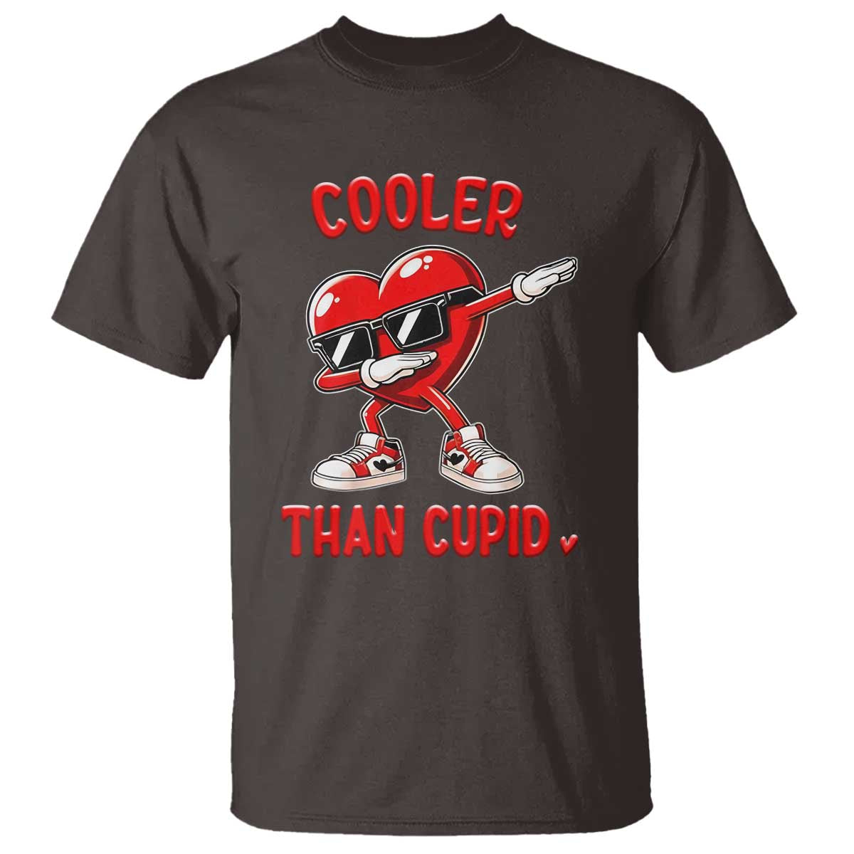 Dabbing Heart Valentine Day T Shirt Cooler Than Cupid Funny Kids Boys