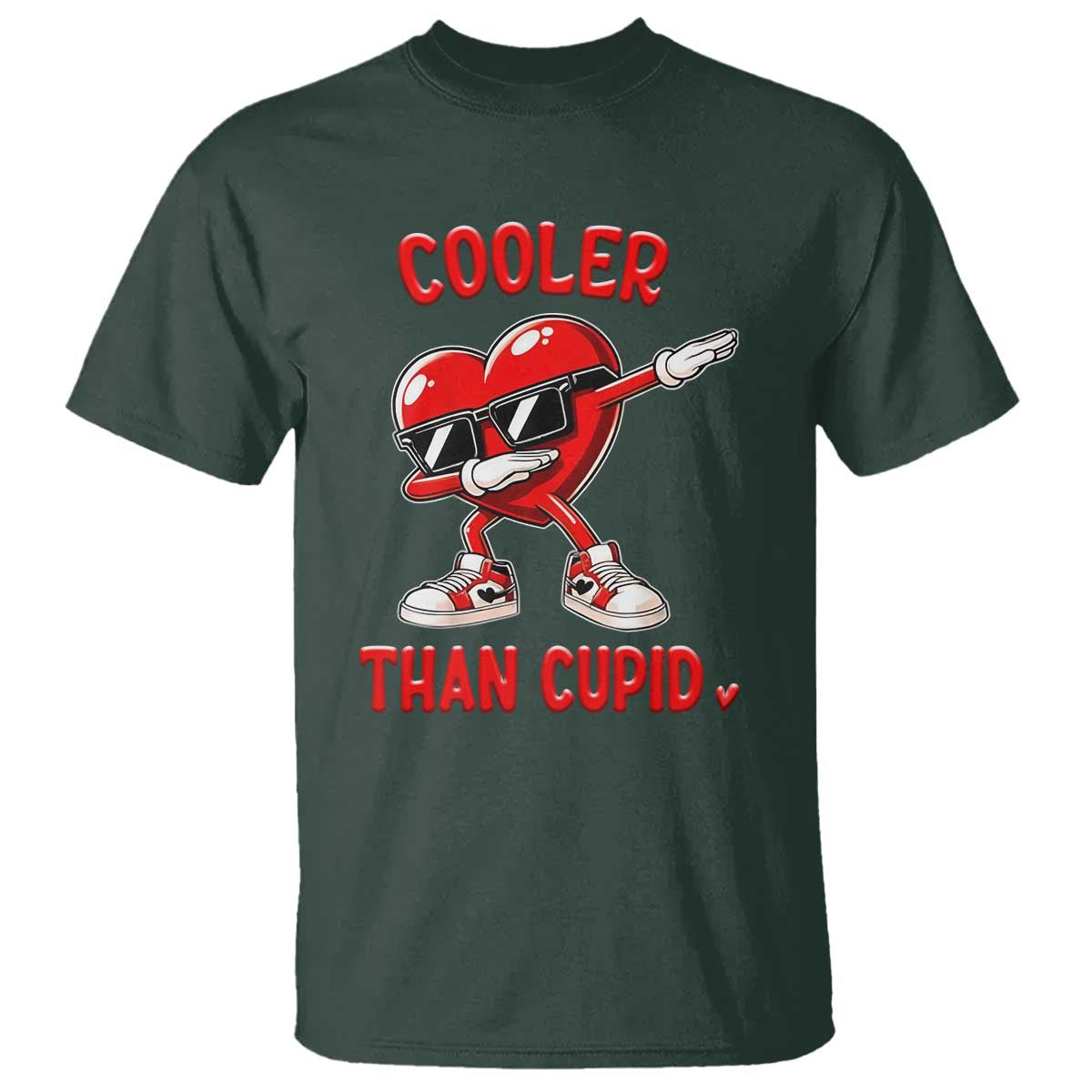 Dabbing Heart Valentine Day T Shirt Cooler Than Cupid Funny Kids Boys