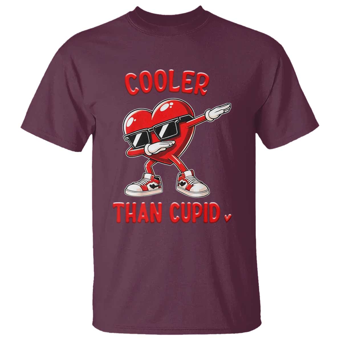 Dabbing Heart Valentine Day T Shirt Cooler Than Cupid Funny Kids Boys