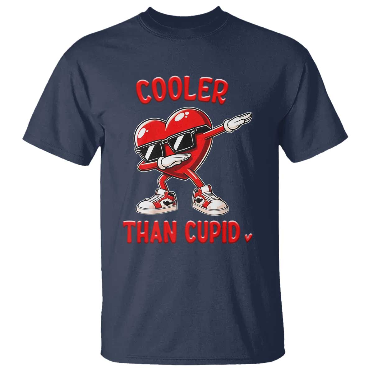 Dabbing Heart Valentine Day T Shirt Cooler Than Cupid Funny Kids Boys