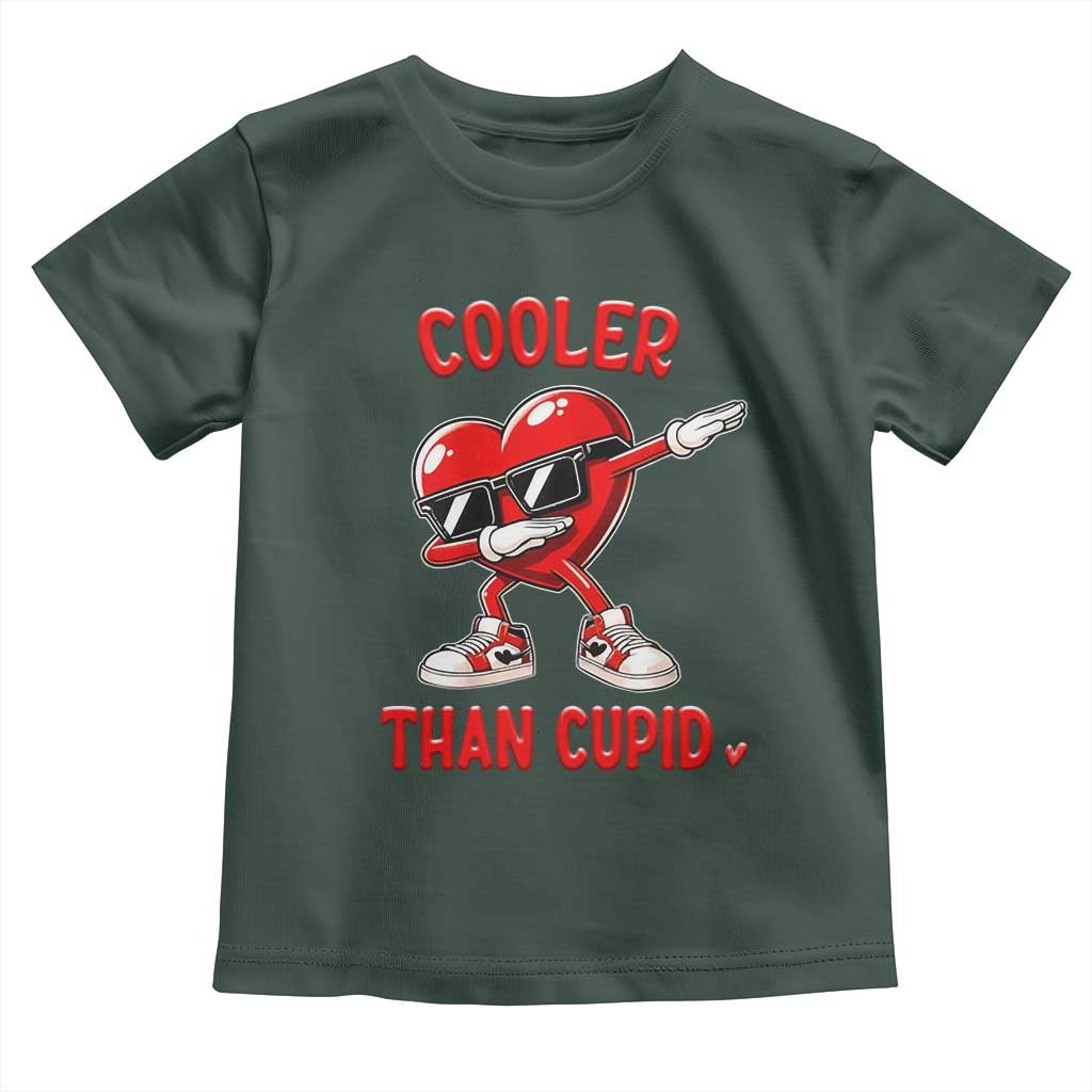Dabbing Heart Valentine Day Toddler T Shirt Cooler Than Cupid Funny Kids Boys