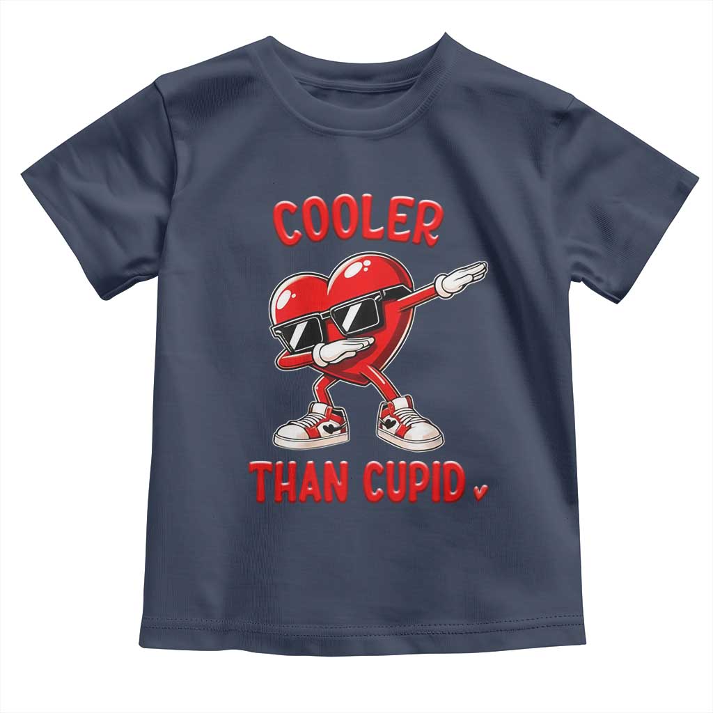 Dabbing Heart Valentine Day Toddler T Shirt Cooler Than Cupid Funny Kids Boys