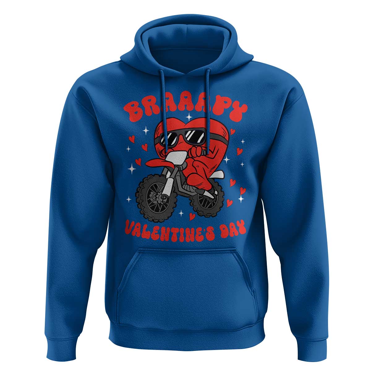 Braaapy Valentines Day Motocross Heart Hoodie