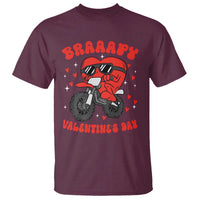 Braaapy Valentines Day Motocross Heart T Shirt