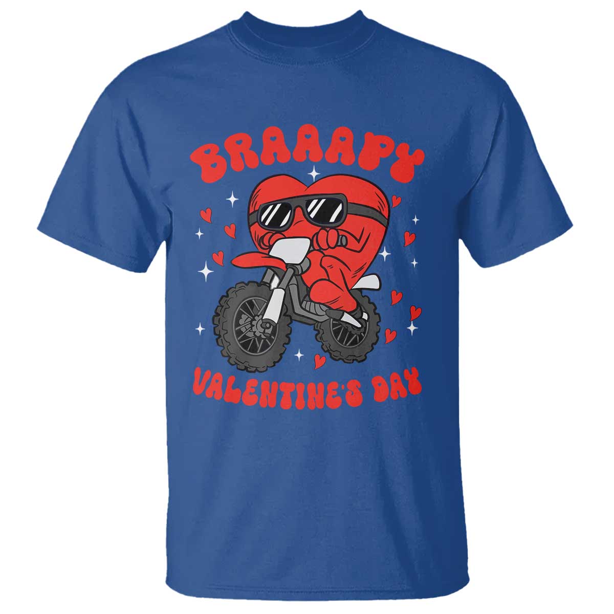 Braaapy Valentines Day Motocross Heart T Shirt