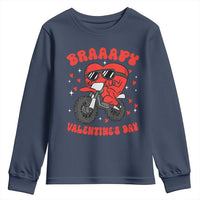 Braaapy Valentines Day Motocross Heart Youth Sweatshirt