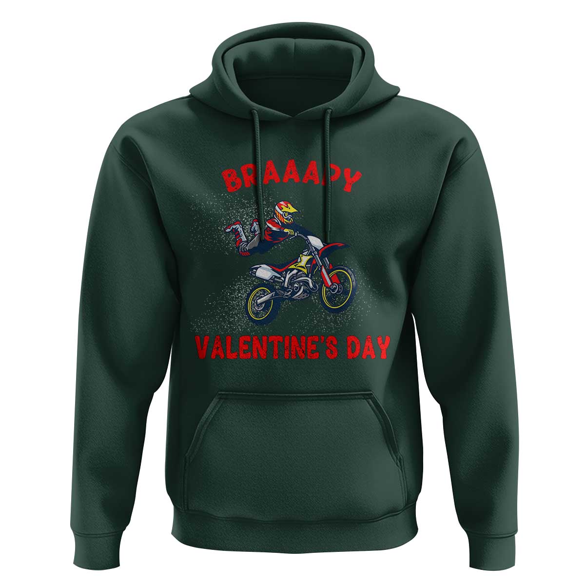Braaapy Valentines Day Motocross Dirt Bikes Hoodie