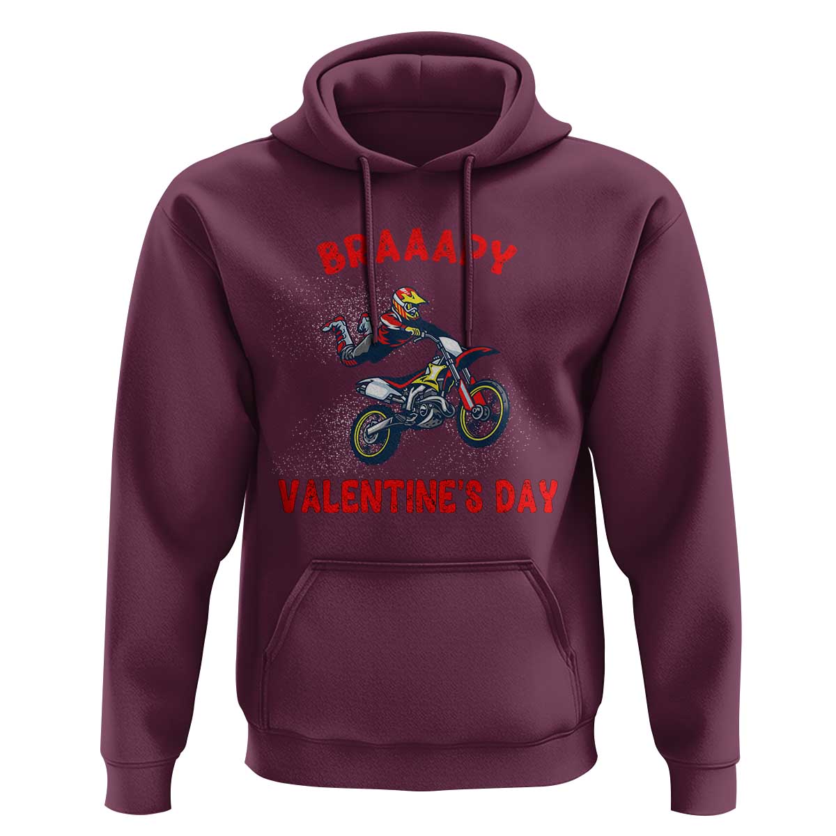 Braaapy Valentines Day Motocross Dirt Bikes Hoodie