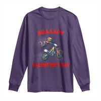 Braaapy Valentines Day Motocross Dirt Bikes Long Sleeve Shirt
