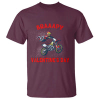 Braaapy Valentines Day Motocross Dirt Bikes T Shirt
