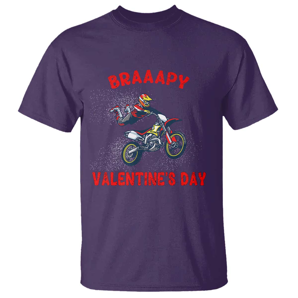 Braaapy Valentines Day Motocross Dirt Bikes T Shirt