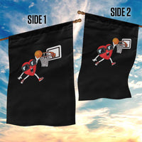 Basketball Valentines Garden Flag Cute Red Heart Playing Basketball Player Team Boys - Wonder Print Shop