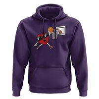 Basketball Valentines Hoodie Cute Red Heart Playing Basketball Player Team Boys - Wonder Print Shop