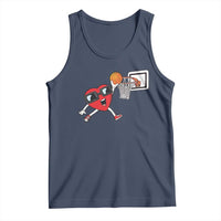 Basketball Valentines Tank Top Cute Red Heart Playing Basketball Player Team Boys - Wonder Print Shop