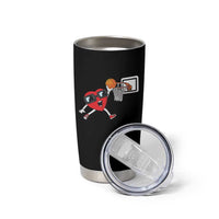 Basketball Valentines Tumbler Cup Cute Red Heart Playing Basketball Player Team Boys - Wonder Print Shop