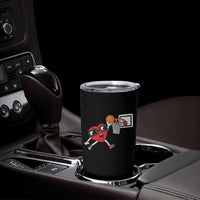 Basketball Valentines Tumbler Cup Cute Red Heart Playing Basketball Player Team Boys - Wonder Print Shop