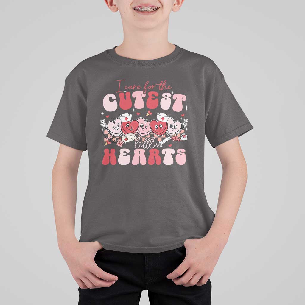 Nurse Valentine Gift T Shirt For Kid Care For Cutest Little Hearts