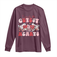 Nurse Valentine Gift Long Sleeve Shirt Care For Cutest Little Hearts
