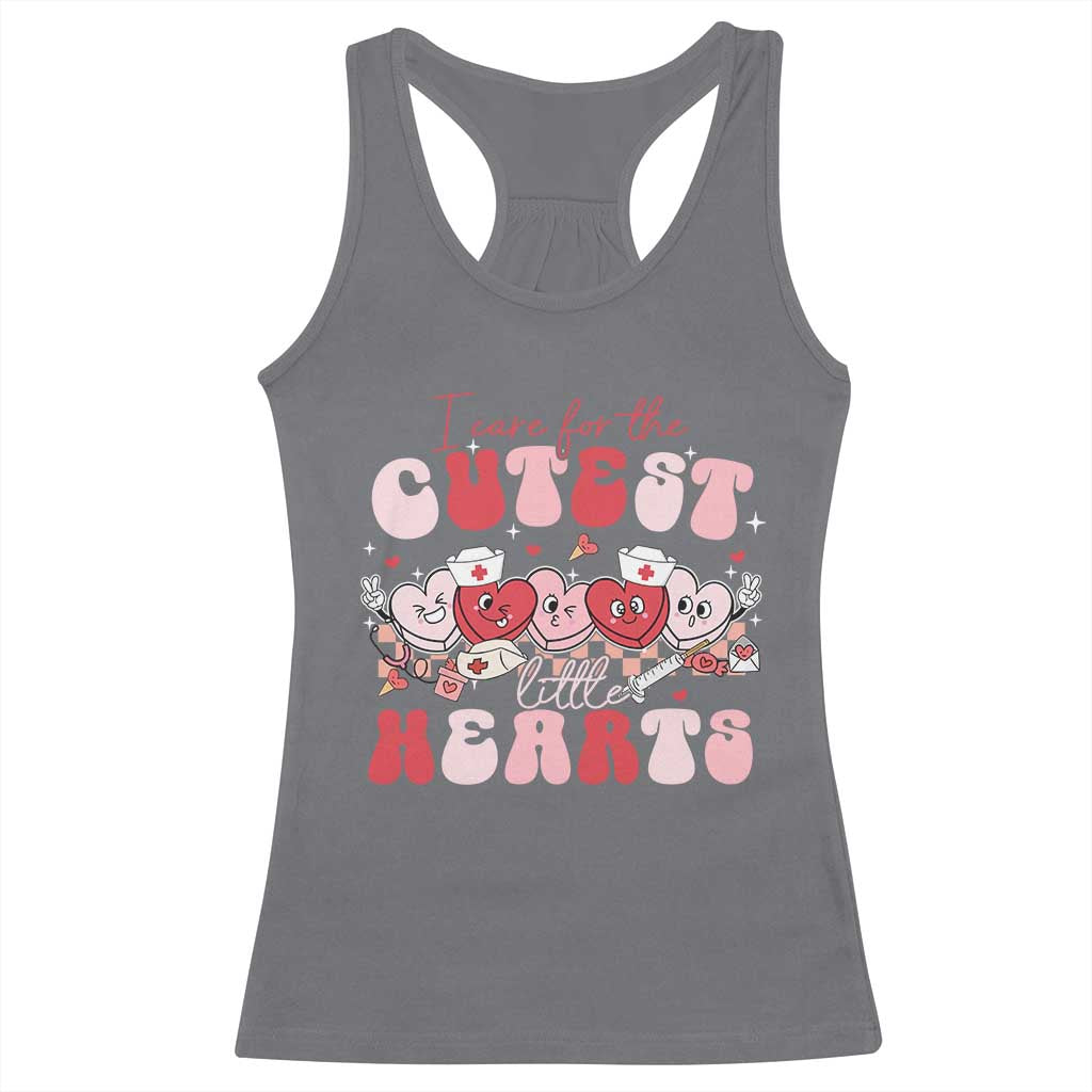 Nurse Valentine Gift Racerback Tank Top Care For Cutest Little Hearts