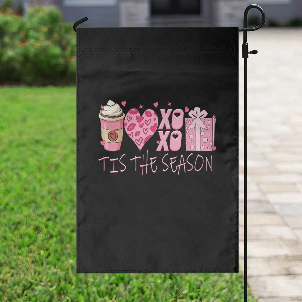Valentine Coffee Garden Flag Love Heart XOXO Cute Graphic Valentines Day