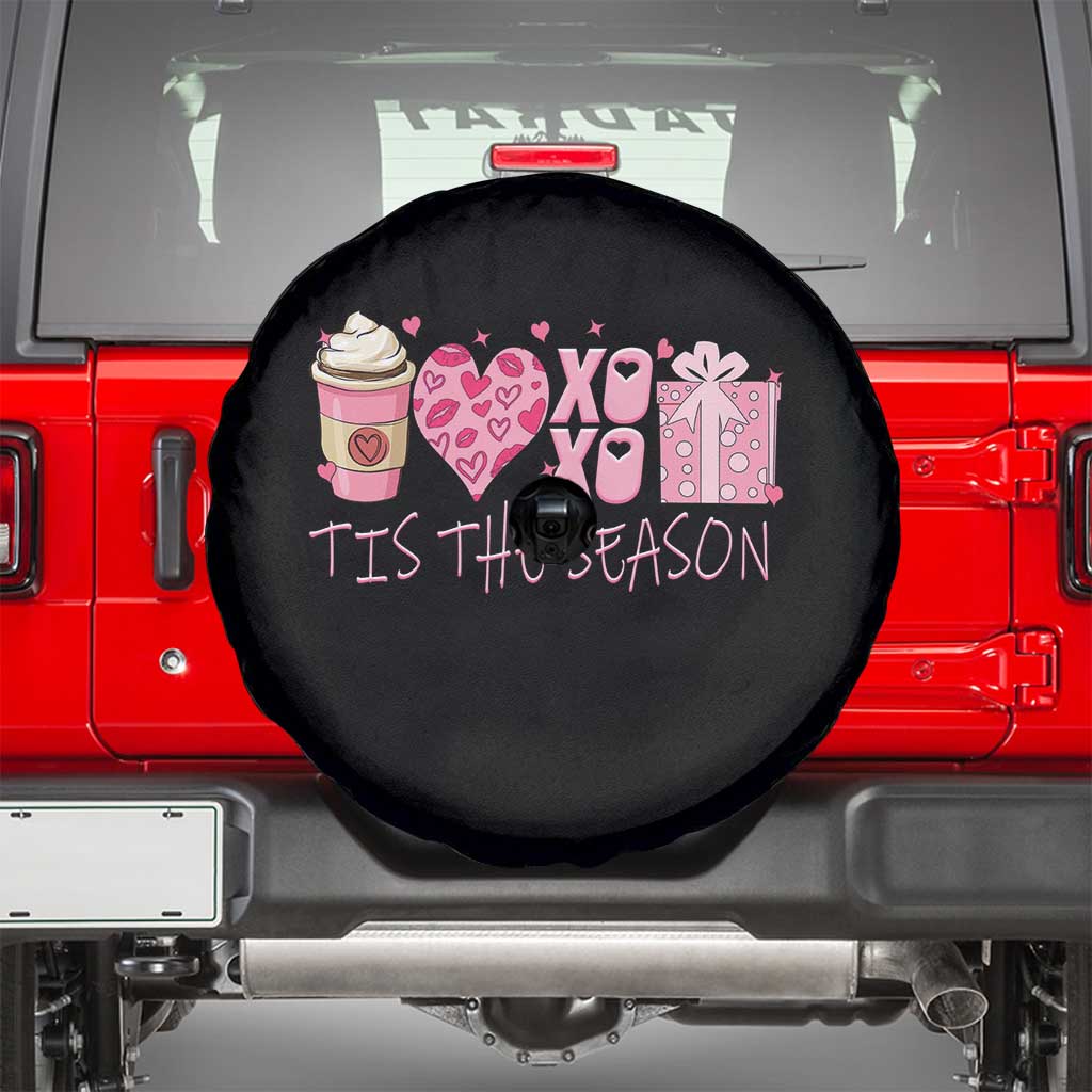 Valentine Coffee Spare Tire Cover Love Heart XOXO Cute Graphic Valentines Day