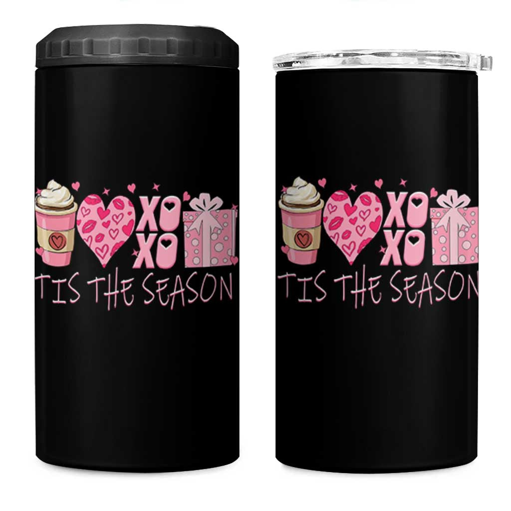 Valentine Coffee 4 in 1 Can Cooler Tumbler Love Heart XOXO Cute Graphic Valentines Day